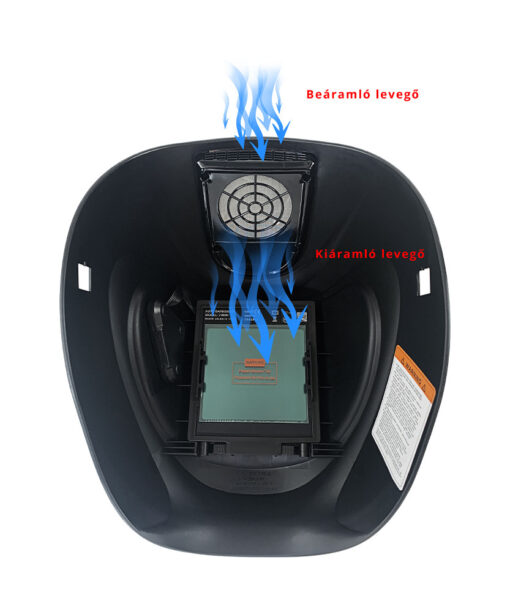 WH-JS-30-800H TRUE COLOR automata hegesztőpajzs LED világítással, ventilátorral és óriás látómezővel - Image 2